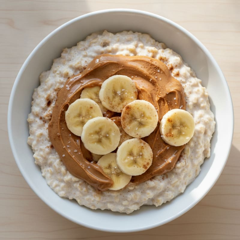 Peanut Butter Banana Protein Oatmeal