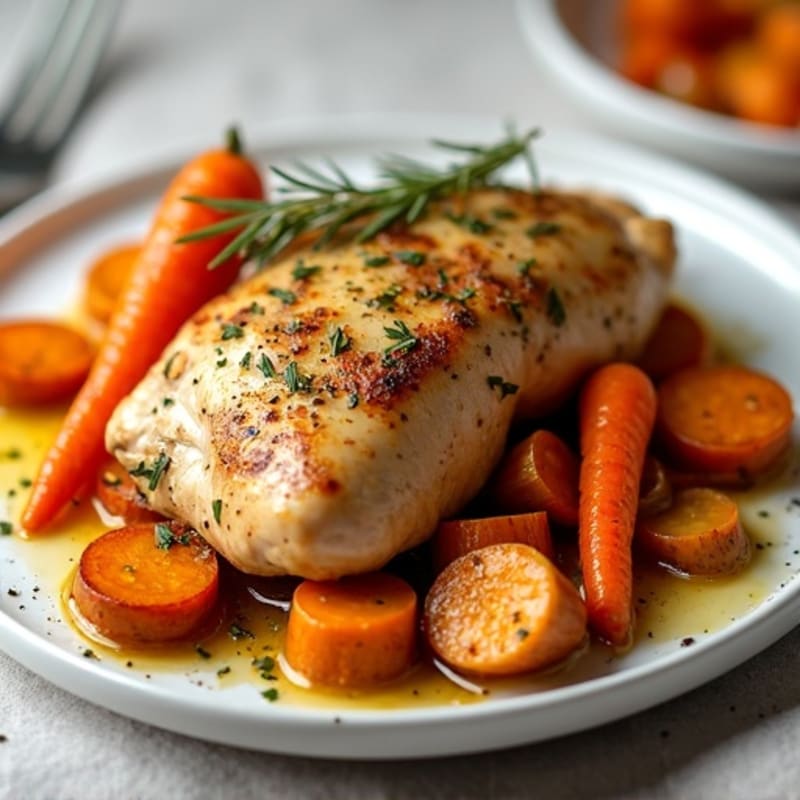 Herb-Roasted Chicken with Roasted Root Vegetables