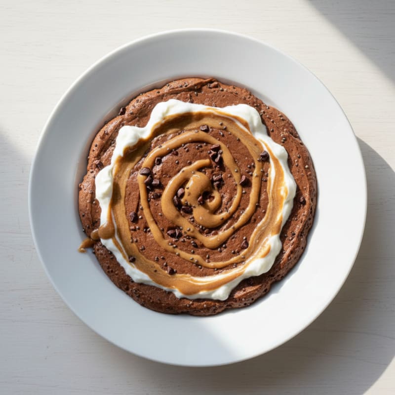 Silky Chocolate Protein Pudding with Almond Butter Swirl
