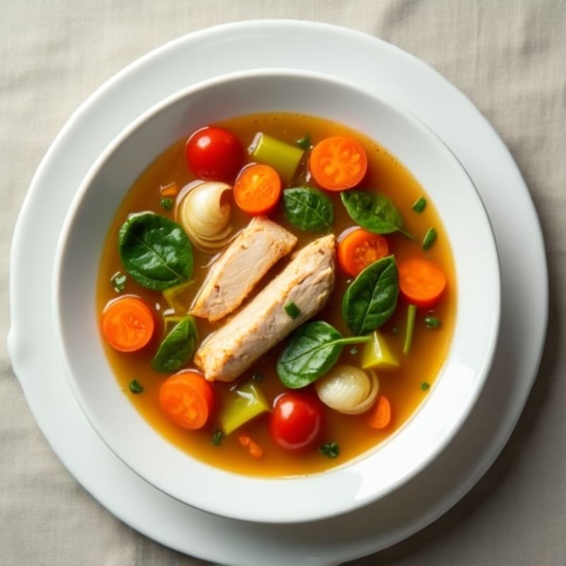 Hearty Chicken and Fresh Vegetable Soup