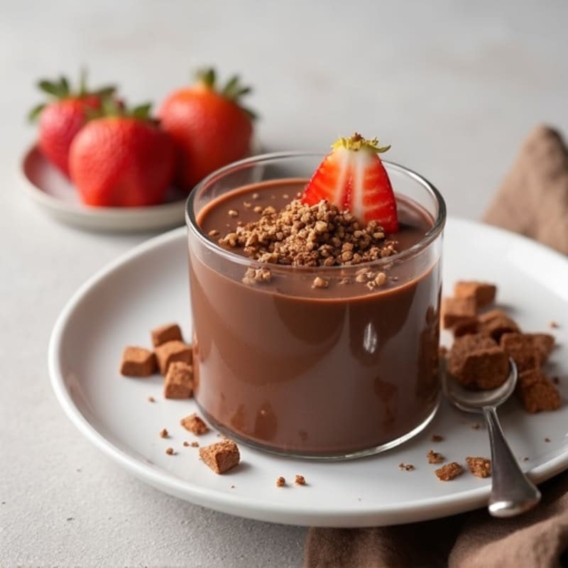 Silky Chocolate Protein Pudding with Almond Butter