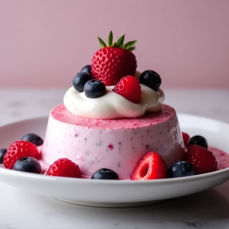 Silky Greek Yogurt Protein Mousse with Mixed Berries