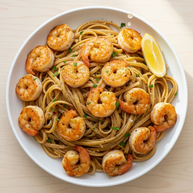 Garlic Butter Shrimp Scampi with Linguine