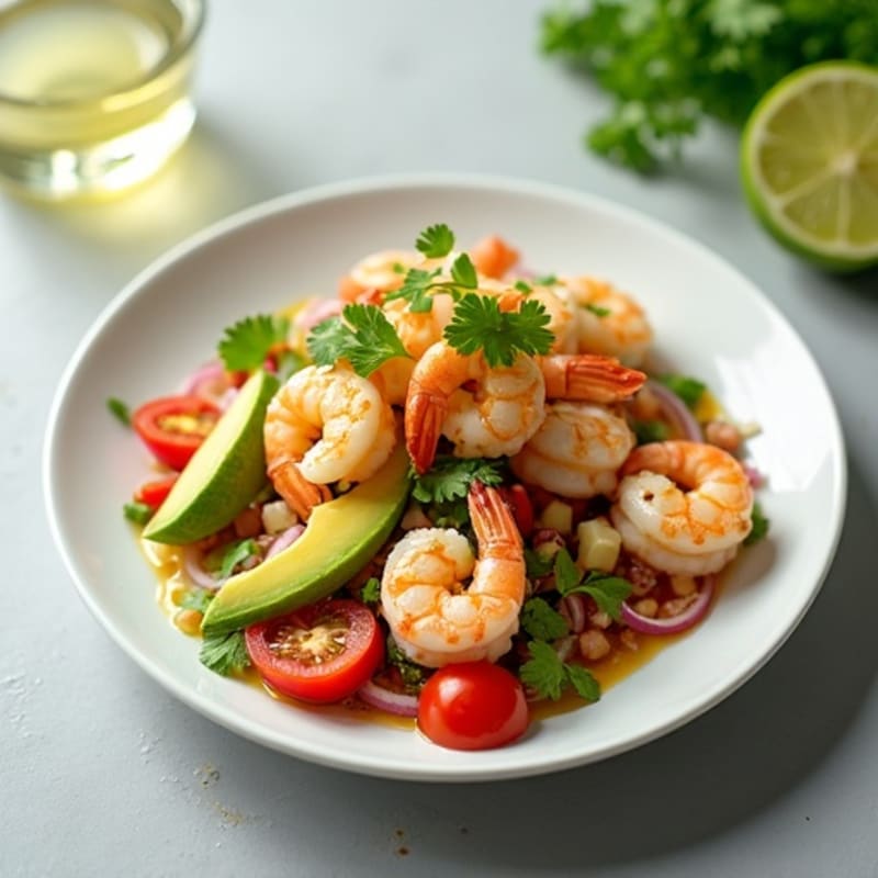 Fresh Zesty Lime Shrimp and Avocado Ceviche