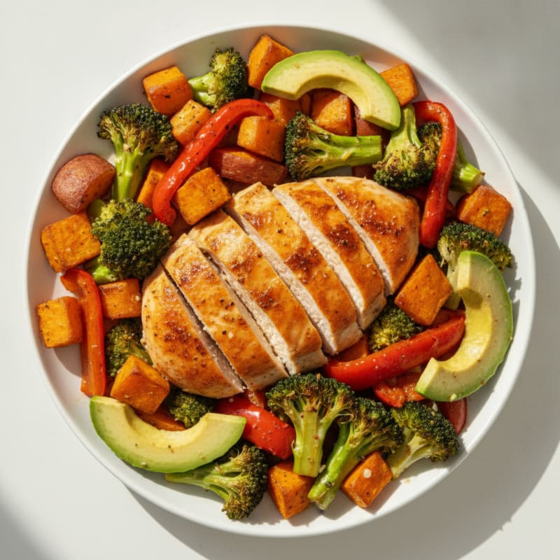 Oven-Baked Chicken with Roasted Vegetables
