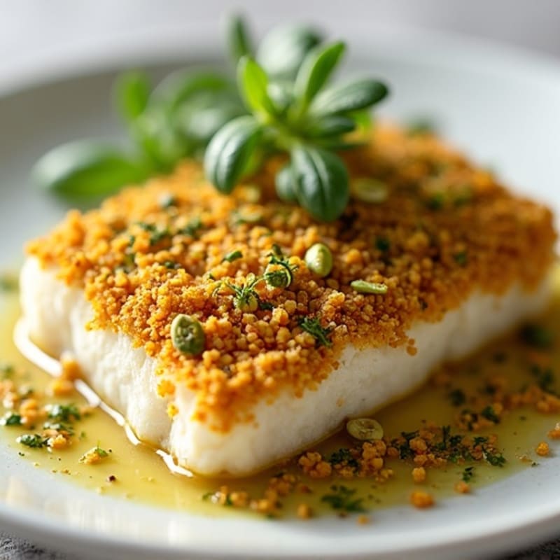 Crispy Pistachio-Crusted Cod with Citrus-Ginger Sauce