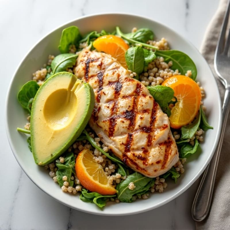Grilled Chicken Salad with Citrus Vinaigrette and Quinoa