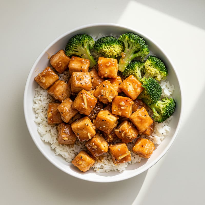 Crispy Honey-Garlic Chicken Bowls