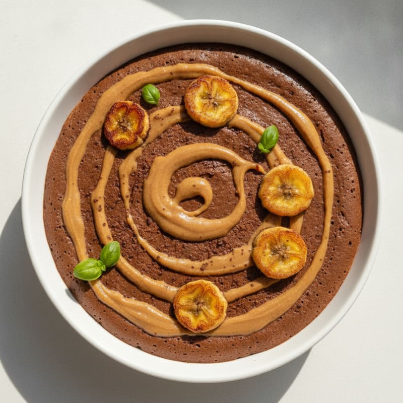 Silky Chocolate Protein Pudding with Peanut Butter Swirl