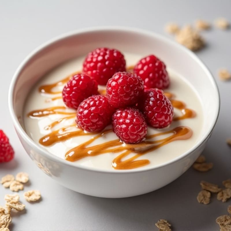 Creamy Vanilla Protein Raspberry Bowl