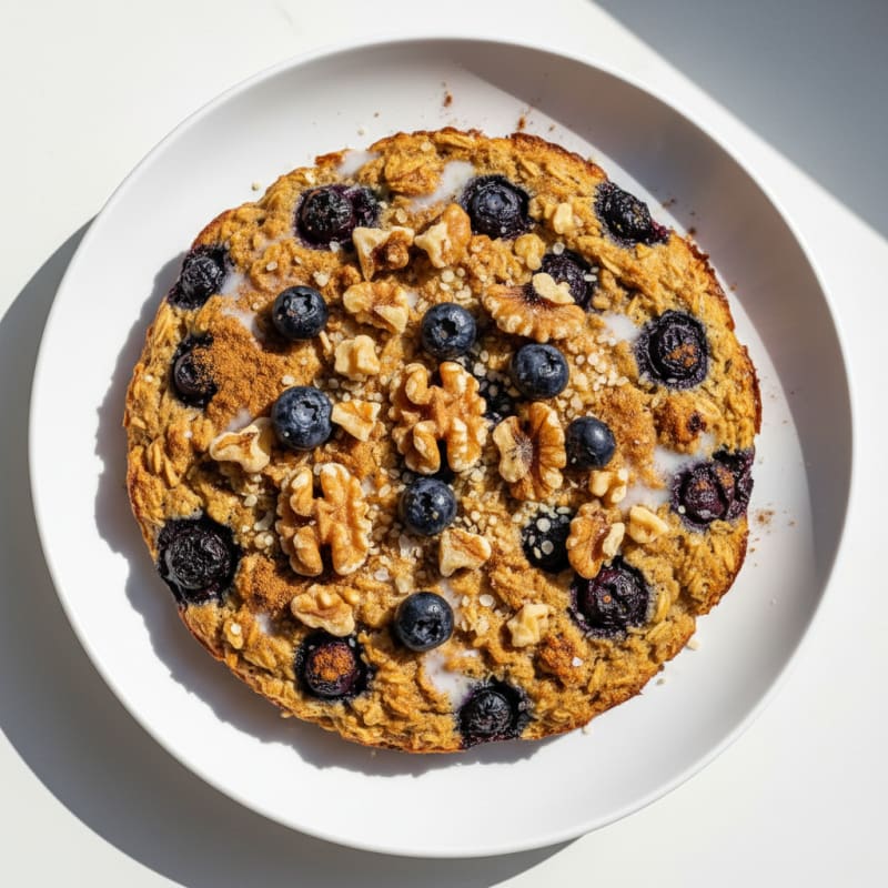 Baked Berry Oatmeal with Toasted Nuts