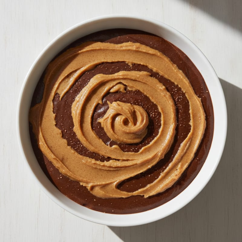 Silky Chocolate Protein Pudding with Peanut Butter Swirl