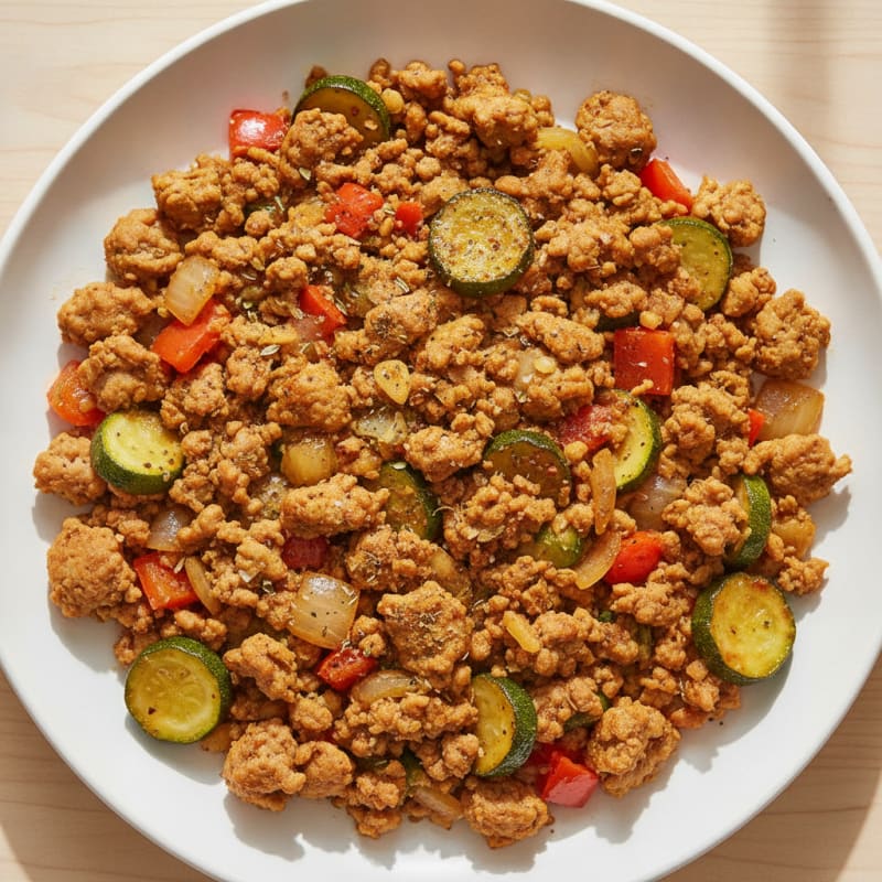 Savory Ground Turkey and Vegetable Skillet