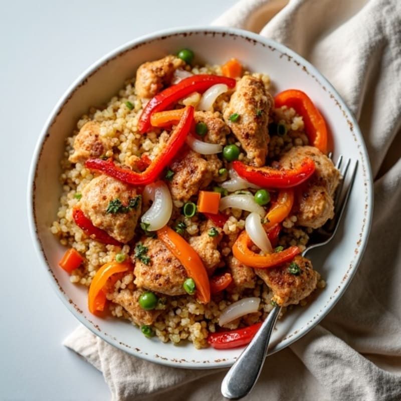 Crispy Sheet Pan Chicken Fajita Bowl