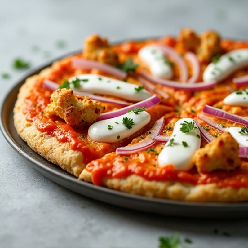 Crispy Buffalo Chicken Pizza