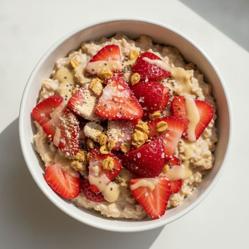 Strawberry Shortcake Overnight Oats