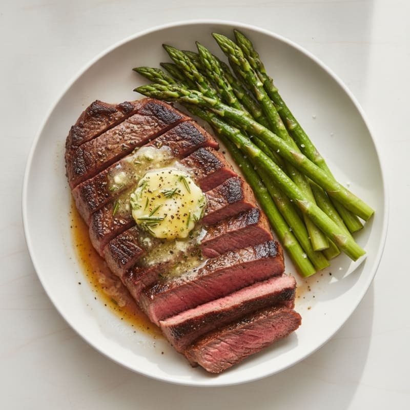 Pan-Seared Steak with Garlic Herb Butter