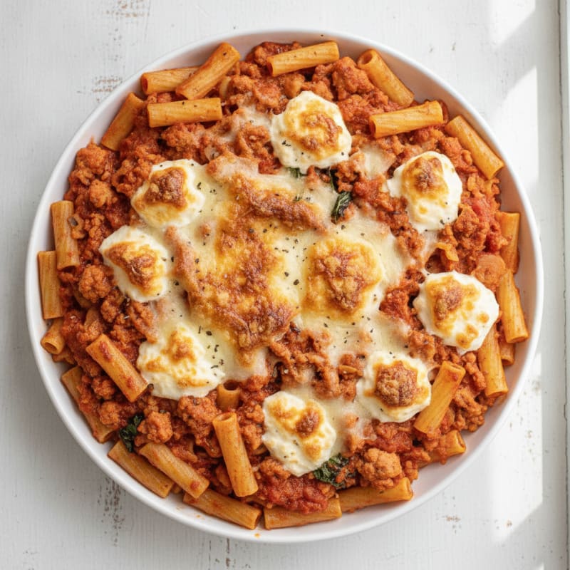 Classic Baked Ziti with Ricotta