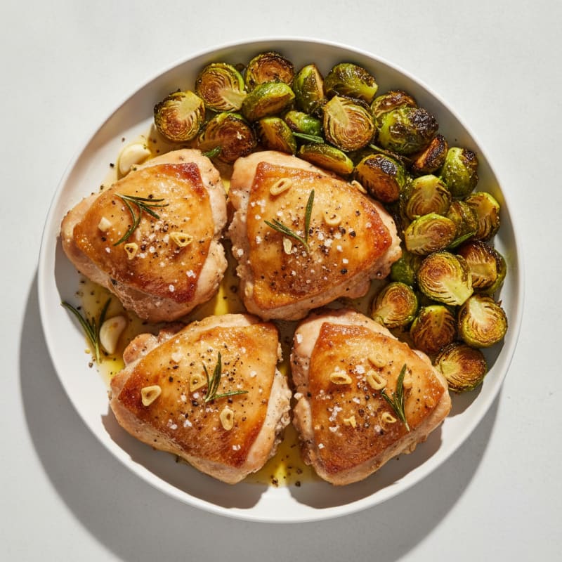 Garlic Herb Roasted Chicken Thighs