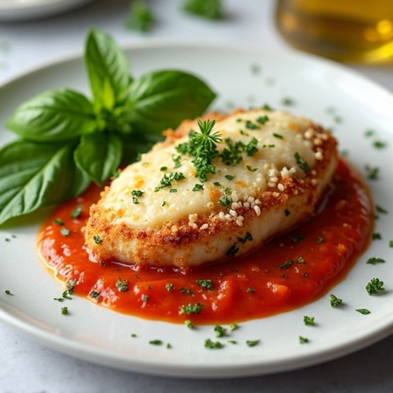 Crispy Baked Chicken Parmesan with Fresh Herbs
