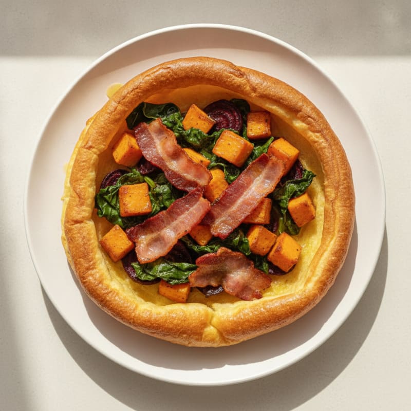 Savory Bacon & Sweet Potato Dutch Baby