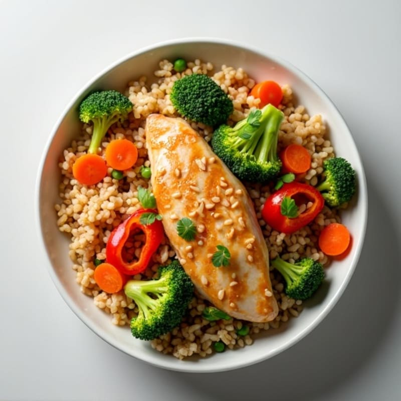 Chicken and Vegetable Brown Rice Stir-Fry