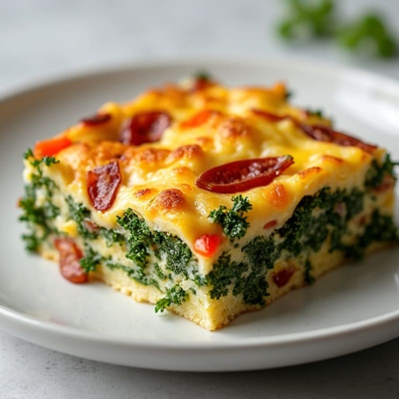 Savory Baked Sausage and Kale Strata