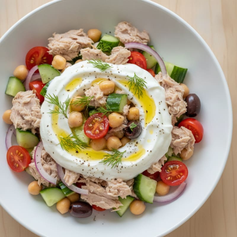 Mediterranean Tuna and Yogurt Bowl