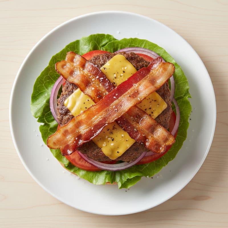 Crispy Double Bacon Cheeseburger Delight
