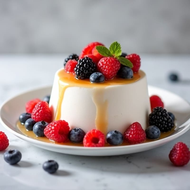 Silky Greek Yogurt Protein Mousse with Mixed Berries