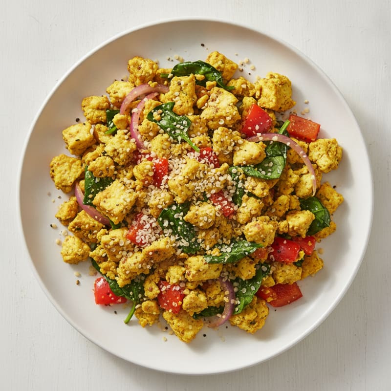Savory Tofu Scramble with Roasted Vegetables