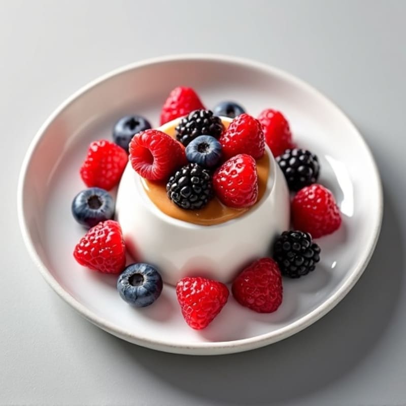 Silky Greek Yogurt Protein Mousse with Mixed Berries