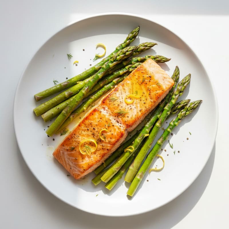 Lemon Herb Grilled Salmon with Asparagus