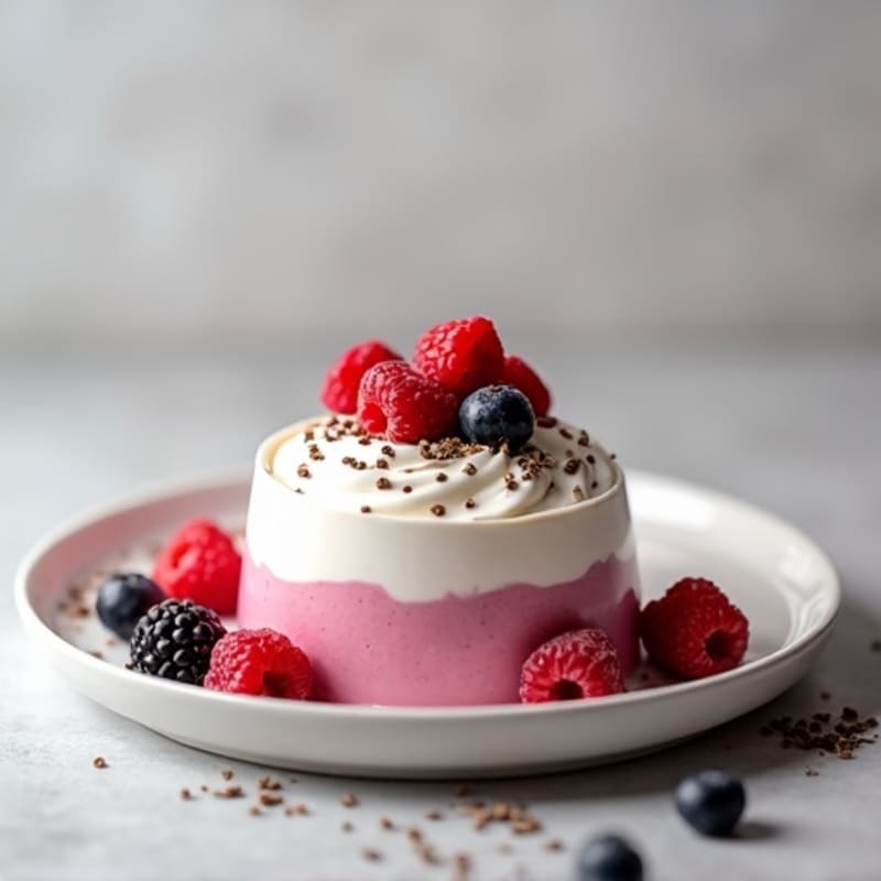 Silky Greek Yogurt Protein Mousse with Berries