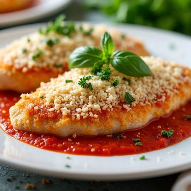 Crispy Baked Chicken Parmesan with Fresh Herbs