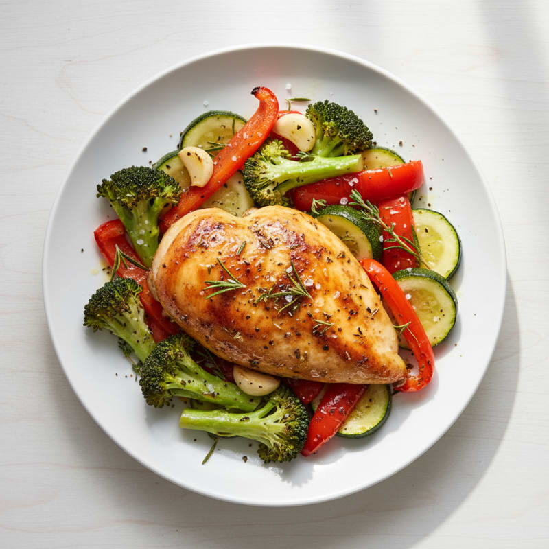 Garlic Herb Roasted Chicken with Vegetables