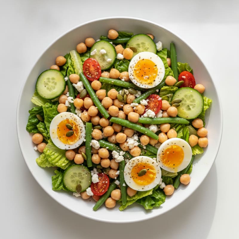 Mediterranean Chickpea and Egg Salad