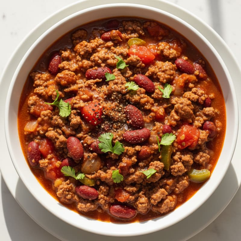 Hearty Slow Cooker Beef Chili