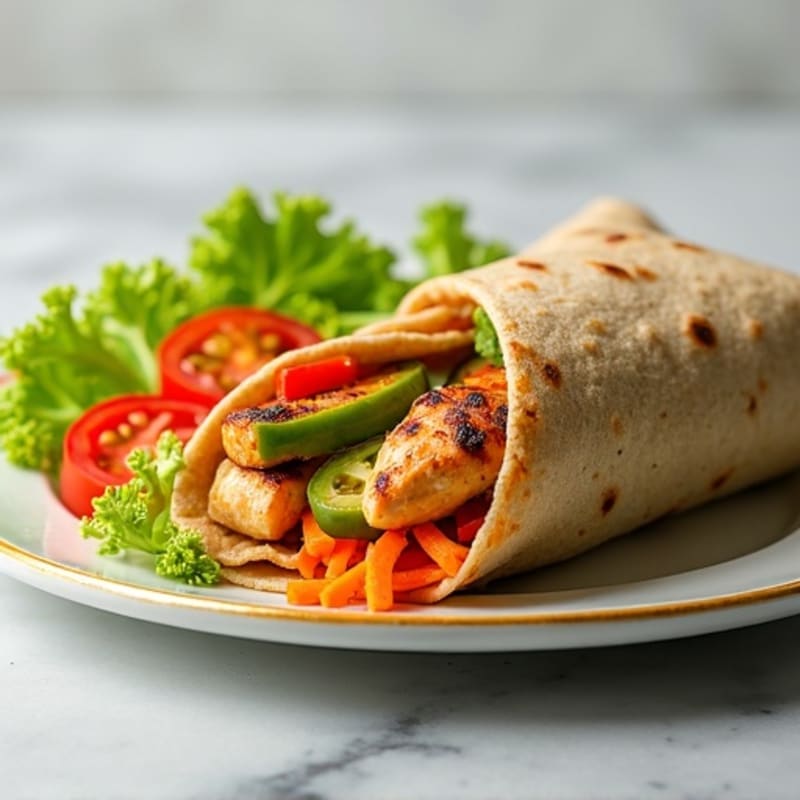 Fresh Grilled Chicken and Veggie Wrap