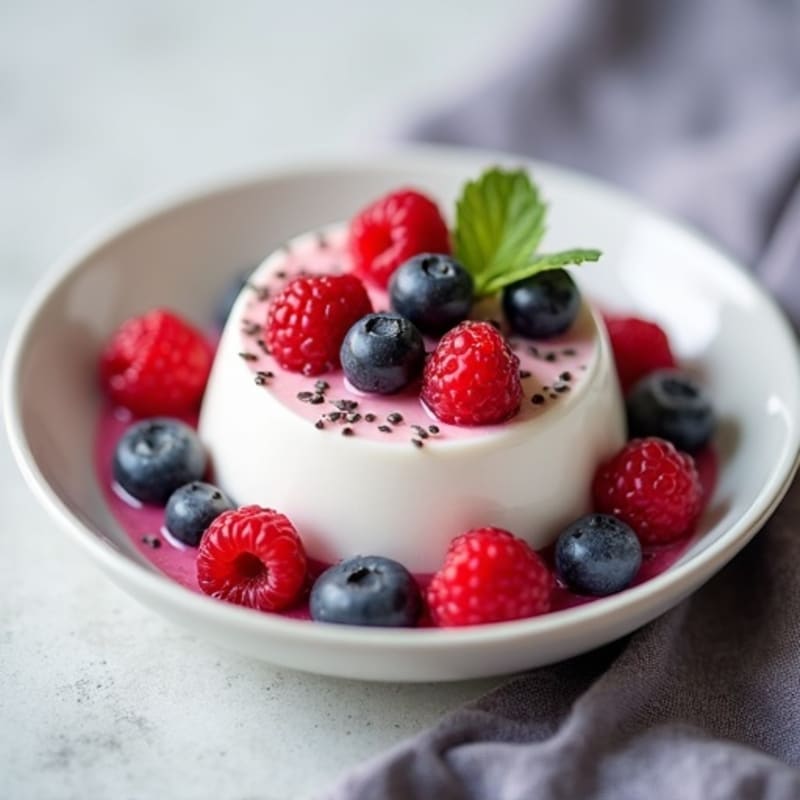 Silky Greek Yogurt Protein Mousse with Berries