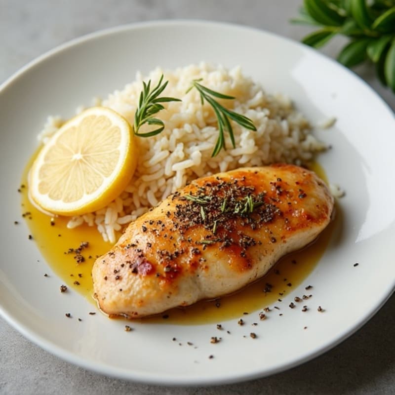 Lemon-Herb Marinated Chicken with Fluffy Jasmine Rice
