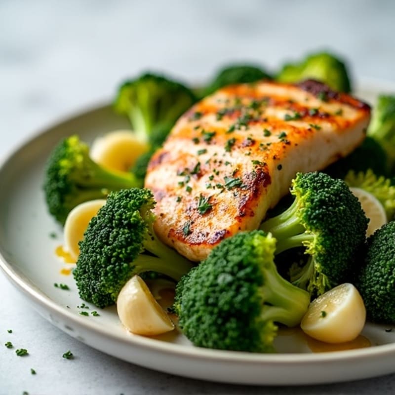 Roasted Broccoli with Garlic and Olive Oil