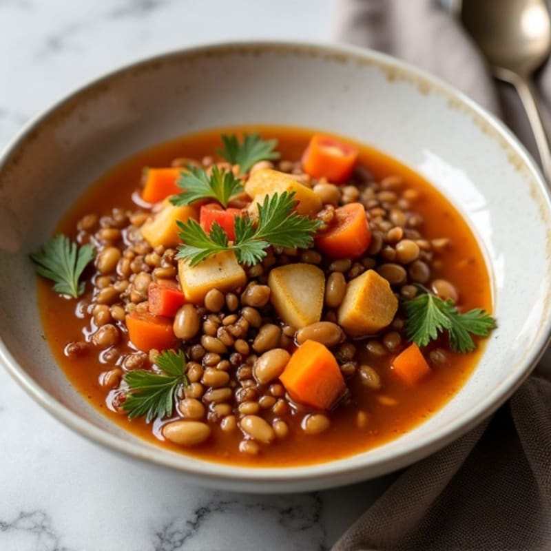 Hearty Root Vegetable and Lentil Stew