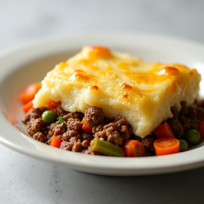 Savory Lean Ground Beef and Vegetable Shepherd's Pie with Creamy Potato Topping
