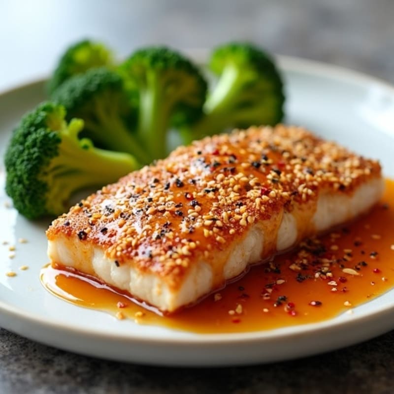 Sesame-Crusted Seared Tuna with Spicy Citrus Sauce