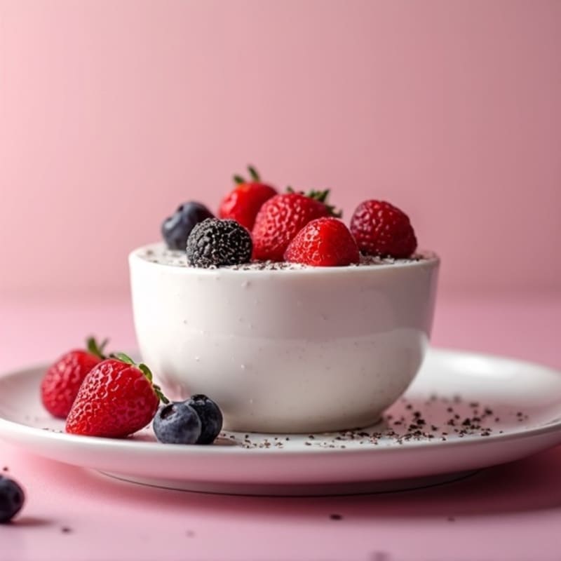 Silky Greek Yogurt Protein Pudding with Berries