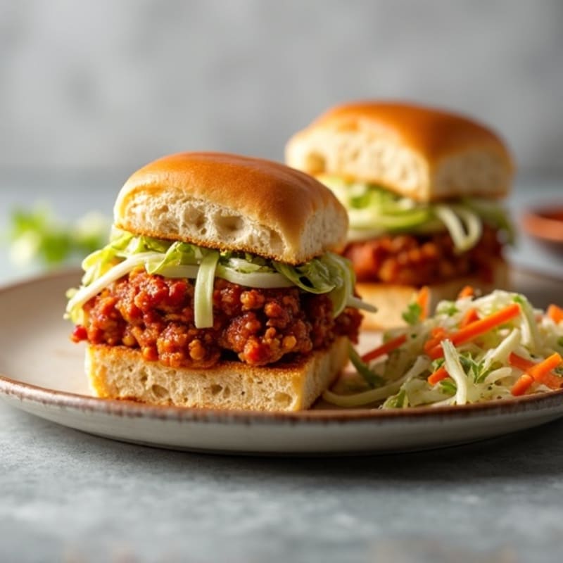 Lean Turkey Sloppy Joe Sliders with Fresh Slaw