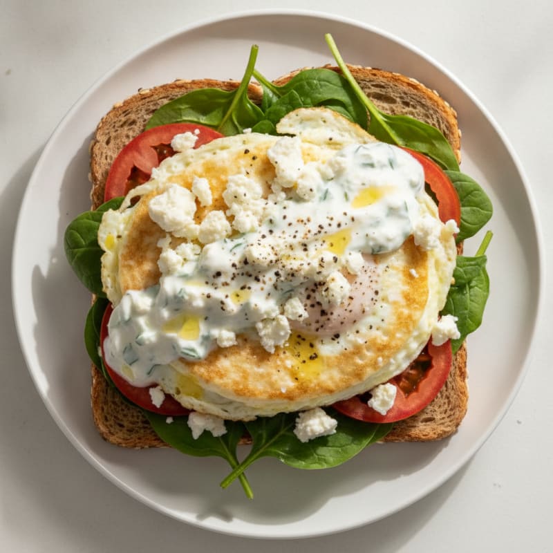 Mediterranean Veggie Breakfast Sandwich