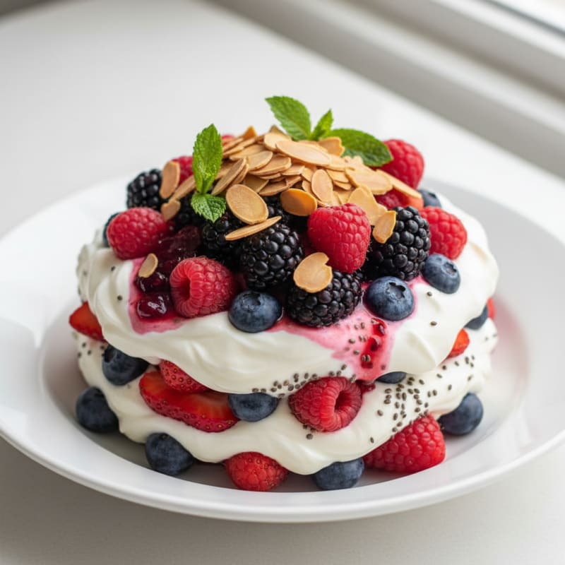 Creamy Greek Yogurt Protein Parfait with Mixed Berries