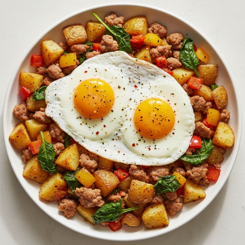 Golden Potato and Sausage Breakfast Skillet